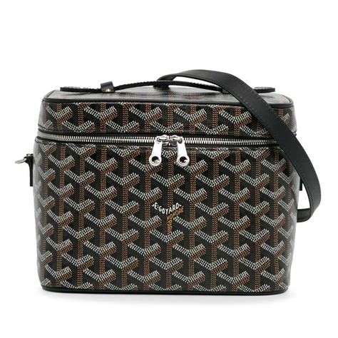 goyard vanity bag price|GOYARD Goyardine Muse Vanity Case Black Gold.